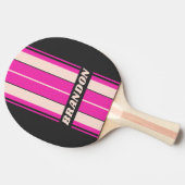 レトロバブルガムストライプボード名 卓球ラケット (横)