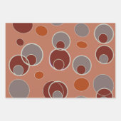 レトロバブルパターン ラッピングペーパーシート (正面2)
