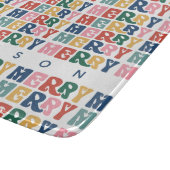 レトロバブルレターカスタムクリスマスカッティングボード カッティングボード (角)