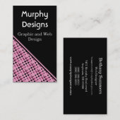 レトロバブル名刺ピンク 名刺 (正面/裏面)