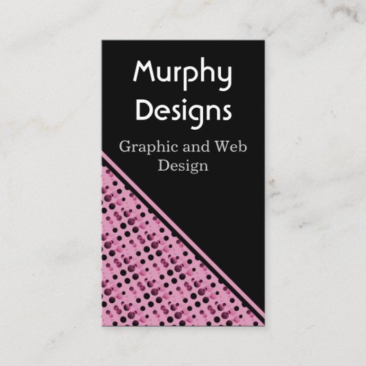 レトロバブル名刺ピンク 名刺 (正面)