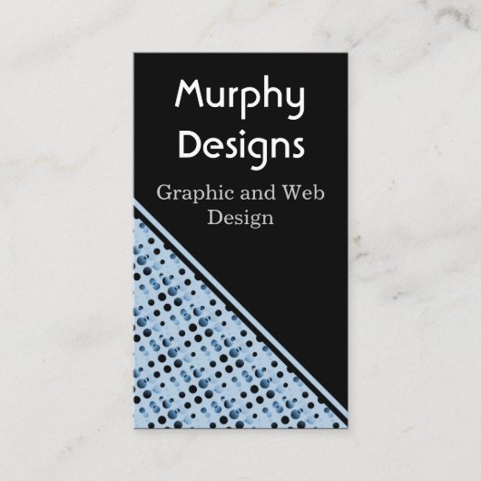 レトロバブル名刺ライトブルー 名刺 (正面)