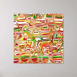 レトロバブル抽象芸術アモダンート キャンバスプリント