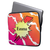 レトロバブル色漫画 ラップトップスリーブ (正面左)