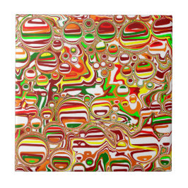 レトロバブルDigital Art タイル