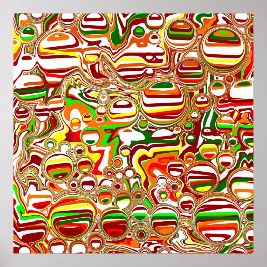 レトロバブルDigital Art ポスター (正面)