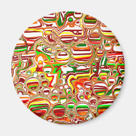 レトロバブルDigital Art マグネット