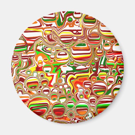 レトロバブルDigital Art マグネット (正面)