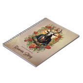 レトロバプホメットヴィンテージハートバラタロットジャーナル ノートブック (左側)