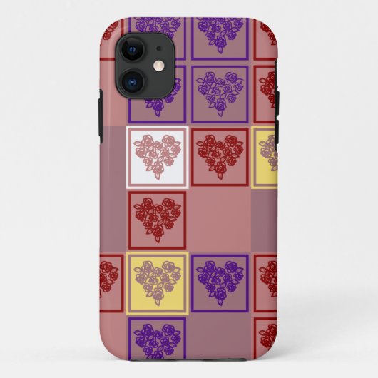 レトロバラハートの電話ケース Case-Mate iPhoneケース (裏面)