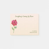 レトロバラピンクピーチやる気を起こさせるホームオフィス ポストイット (正面)