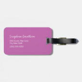 レトロバラフローラパーソナライズされたモノグラム ラゲッジタグ (裏面横)