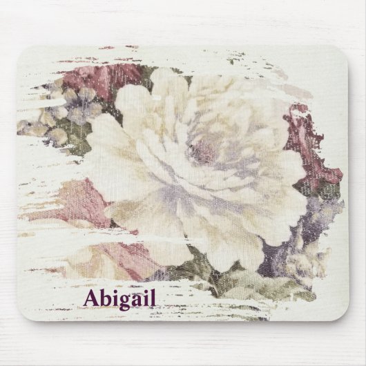 レトロバラ表皮パターン マウスパッド (正面)