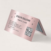 レトロバラ金ゴールドアイシャドウ・パレットロイヤリティカード 名刺 (裏面)