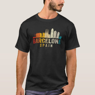 レトロバルセロナスカイラインヴィンテージスペインスーベリーホテル Tシャツ