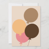 レトロバルーンハッピーバースデー驚きパーティー 招待状 (裏面)