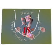 レトロバレエシューズ抱き枕 ラージペーパーバッグ (正面)