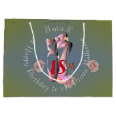 レトロバレエシューズ抱き枕 ラージペーパーバッグ (裏面)