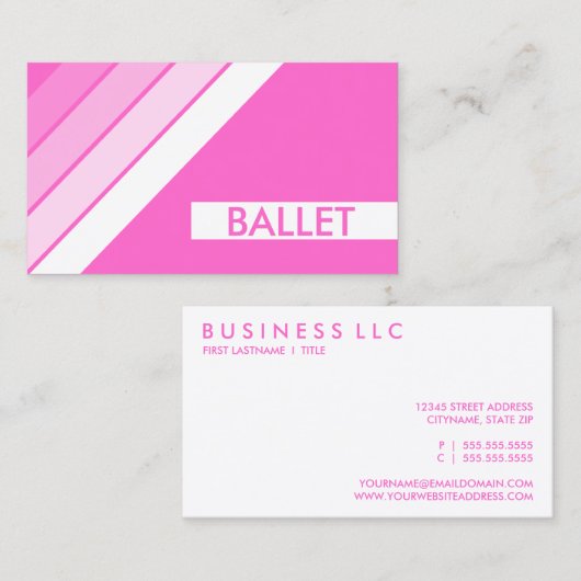 レトロバレエ 名刺 (正面/裏面)