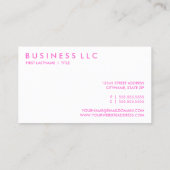 レトロバレエ 名刺 (裏面)