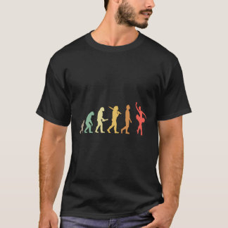 レトロバレリーナバレエのバレエ進化ギフト Tシャツ