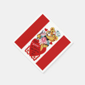 レトロバレンタインとアイスクリームペーパーナプキン スタンダードカクテルナプキン (角)