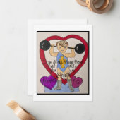 レトロバレンタインカード ノートカード (正面/裏面インサイチュ)