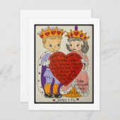 レトロバレンタインカード ノートカード (正面/裏面)