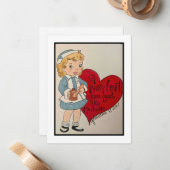 レトロバレンタインカード ノートカード (正面/裏面インサイチュ)