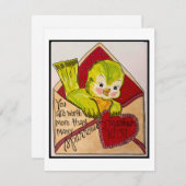 レトロバレンタインカード ノートカード (正面/裏面)