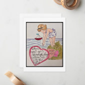 レトロバレンタインカード ノートカード (正面/裏面インサイチュ)