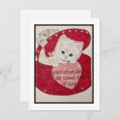 レトロバレンタインカード ノートカード (正面/裏面)