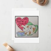 レトロバレンタインカード ノートカード (正面/裏面インサイチュ)