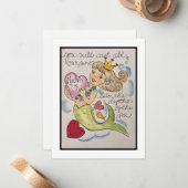 レトロバレンタインカード ノートカード (正面/裏面インサイチュ)