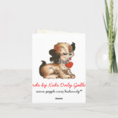 レトロバレンタインカー子供へド シーズンカード (裏面)