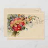 レトロバレンタインキュピッド真と絶え間ない愛 ポストカード (正面/裏面)