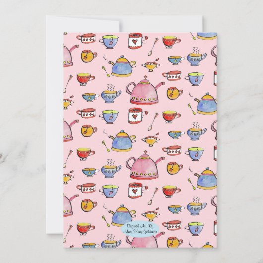 レトロバレンタインズデイガレンティンティーパーティーランチ 招待状 (裏面)