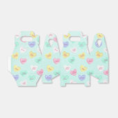 レトロバレンタインデイキャンディハートオンティール(緑がかった色) フェイバーボックス (折り畳みなし)