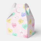 レトロバレンタインデイキャンディハートオンベビーピンク フェイバーボックス (裏面サイド)