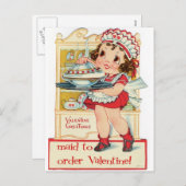 レトロバレンタインデイメイド シーズンポストカード (正面/裏面)
