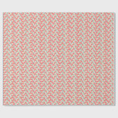 レトロバレンタインデーのパターン ラッピングペーパー (フラット)