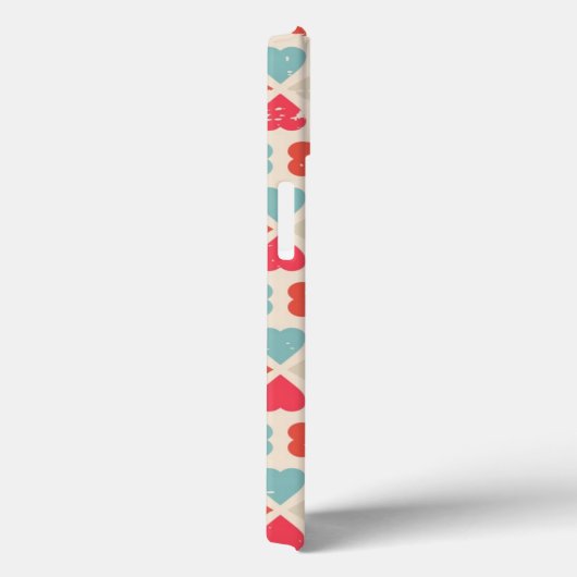 レトロバレンタインデーのパターン Case-Mate iPhoneケース (裏面 / 右)