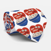 レトロバレンタインデーポップ・アートのポップコーン質問 ネクタイ (ロール)