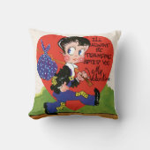 レトロバレンタインデーヴィンテージホボボーイハート クッション (正面)