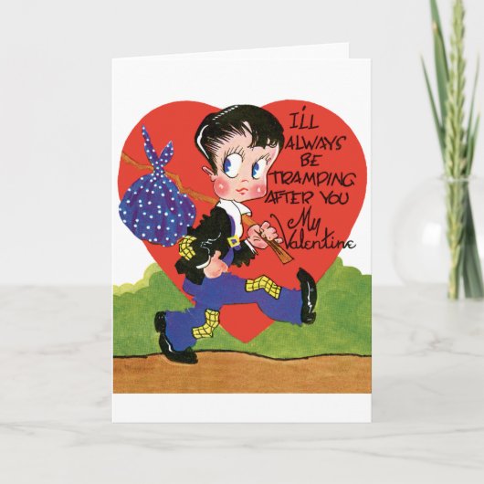 レトロバレンタインデーヴィンテージホボボーイハート シーズンカード (正面)