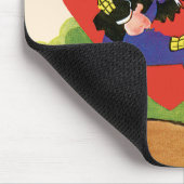 レトロバレンタインデーヴィンテージホボボーイハート マウスパッド (コーナー)