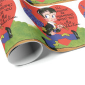 レトロバレンタインデーヴィンテージホボボーイハート ラッピングペーパー (ロールコーナー)