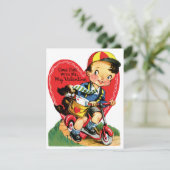 レトロバレンタインデーヴィンテージ少年オンザスクーター シーズンカード (スタンド正面)