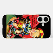 レトロバレンタインデーヴィンテージ少年オンザスクーター Case-Mate iPhoneケース (裏面 (横))