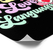 レトロバレンタインデー コーヒーは私の愛の言葉 彼 ポスター (角)